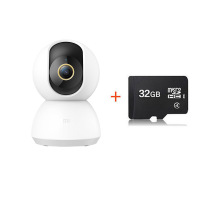 小米(MI)米家智能摄像机云台版2K家用监控红外夜视超高清智能摄像头+32G内存卡