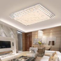 欧普照明 水晶玻璃灯长方形灯具客厅卧室现代简约LED吸顶灯灯灯饰