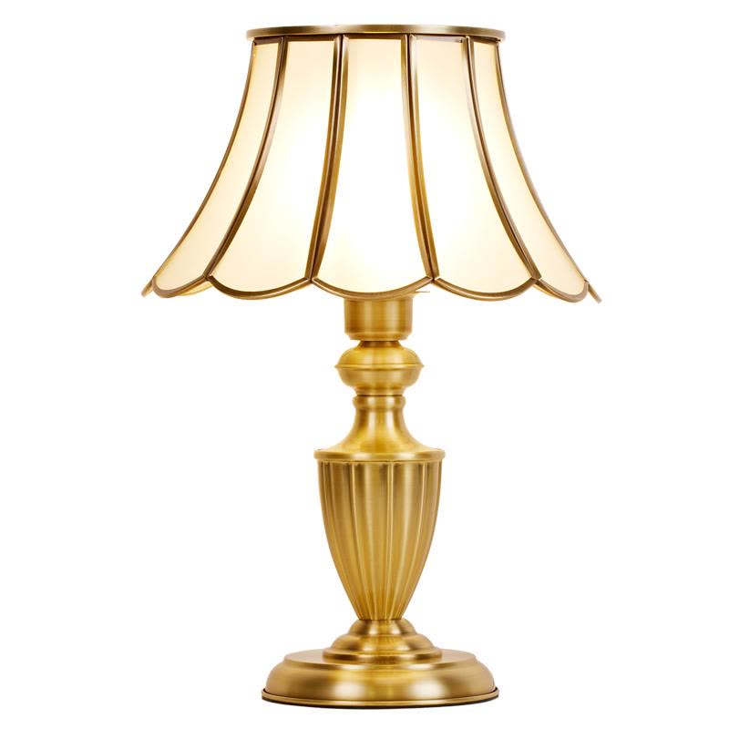欧普照明台灯卧室床头灯欧式创意温馨复古简约现代装饰全铜灯具图片