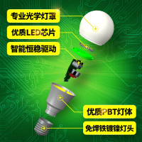 欧普照明 OPPLE LED光源灯泡节能灯泡e14e27螺口球泡灯单灯照明光源1-45W自然光（3300-5000K）