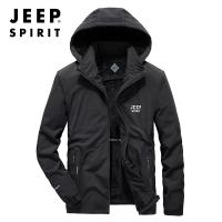 JEEP SPIRIT吉普夹克新款宽松加绒加厚防风外套休闲保暖工装百搭衣