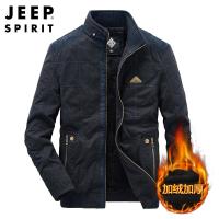 JEEP SPIRIT吉普加绒纯棉棉衣加厚中年棉服棉袄休闲冬装防寒保暖外套