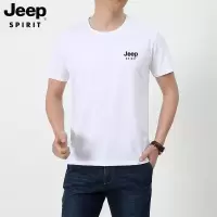 JEEP SPIRIT吉普正品纯棉夏装男士短袖T恤圆领运动夏款半袖打底衫