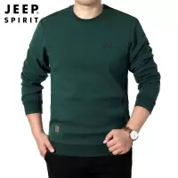 JEEP SPIRIT吉普男士卫衣春秋舒适棉质圆领长袖打底衫宽松上衣