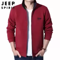 JEEP SPIRIT吉普春秋薄款外套男士夹克商务休闲纯棉开衫简约百搭上衣潮款