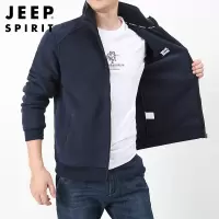 JEEP SPIRIT吉普新款男士夹克防风立领抓绒衣秋冬百搭款摇粒绒开衫外套