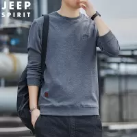 JEEP SPIRIT吉普男士卫衣舒适棉圆领运动开衫春秋套头长袖T恤宽松卫衣男潮牌上衣