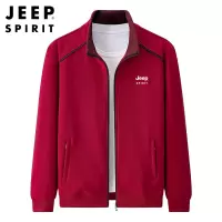 JEEP SPIRIT吉普男士卫衣春秋新款开衫外套男户外休闲帅气立领衣服男装运动上衣