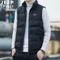 JEEP SPIRIT吉普羽绒马甲男薄羽绒马夹立领轻便保暖短款大码背心羽绒坎肩外套