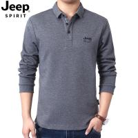 JEEP SPIRIT吉普秋冬季新款长袖T恤翻领POLO衫宽松大码男装