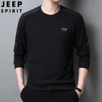 JEEP SPIRIT男士长袖T恤秋冬新款卫衣吉普圆领打底衫中青年男装上衣