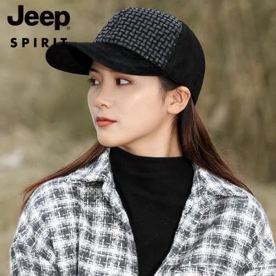 JEEP SPIRIT吉普帽子情侣棒球帽羊皮皮帽子