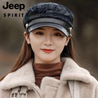 JEEP SPIRIT吉普帽子女士羊皮皮帽时尚皮帽