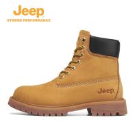 JEEP吉普新款马丁靴男士英伦风秋冬季高帮工装鞋休闲高帮鞋户外登山鞋