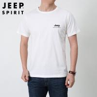 JEEP SPIRIT吉普男装夏季新款透气圆领印花休闲短袖T恤衫