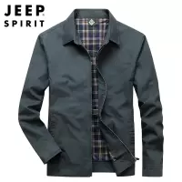 JEEP SPIRIT吉普春秋男士纯棉夹克户外工装翻领外套水洗棉开衫休闲上衣