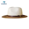 韩版新款遮阳帽 女 户外沙滩遮阳草帽 时尚皮扣礼帽型草帽 女