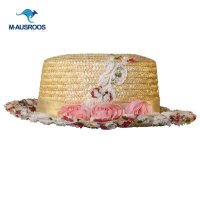 春夏新款女童公主草帽遮阳帽子度假沙滩帽 女童太阳帽