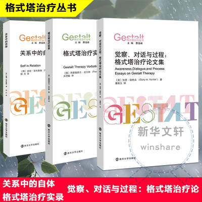 格式塔治疗实录+觉察、对话与过程:格式塔治疗论文集+关系中的自体 心理学 心理咨询与治疗 咨询与治疗理论 心理学理论南京