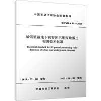 城镇道路地下病害体三维探地雷达检测技术标准 T/CMEA 33-2023 中国市政工程协会 专业科技 文轩网