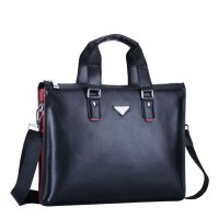 Kpaullon/卡普伦 真皮男包 商务男士撞色单肩包 进口牛皮百搭手提包公文包8596-1