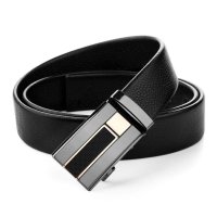 Kpaullon/卡普伦 时尚商务自动扣男士腰带 头层牛皮男款皮带 白领真皮潮流裤带125cm P0093