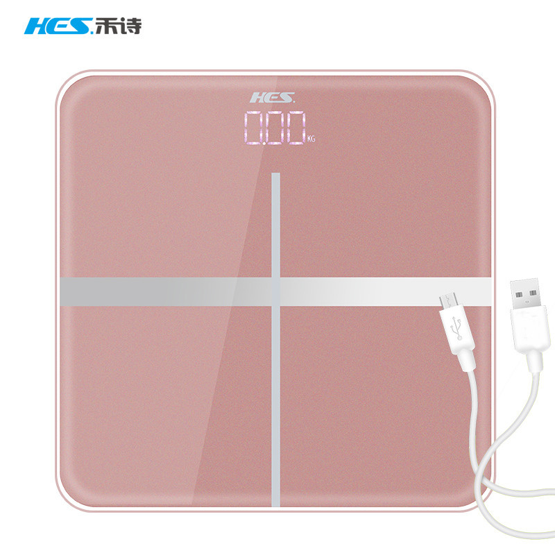 禾诗[HES®]HS-S7-A 电子称 隐屏磨砂显示效果 体重秤 家用 电子秤 人体秤 成人体重 计精准称
