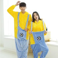心仪树 秋冬季如厕版男女通用动物连体加厚睡衣可爱绒质卡通小黄人家居服