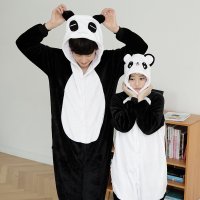 心仪树 秋冬季如厕版男女通用动物连体加厚睡衣可爱绒质卡通熊猫家居服