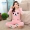 睡衣女春季新品棉质睡衣休闲宽松卡通轻松熊家居服套装