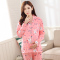 秋冬季孕妇睡衣女长袖产后宽松加大码卡通月子哺乳家居服套装