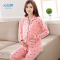 秋冬季孕妇睡衣女长袖产后宽松加大码卡通月子哺乳家居服套装