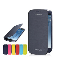 三星i9300原装皮套 手机套i9308保护套Galaxy S3保护壳橙色+绿色