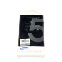 三星S5手机保护套 GALAXYs5 N9600 N9608智能皮套 黑色