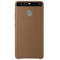 华为(HUAWEI)原装p9小牛皮手机壳/手机套 p9真皮保护套/保护壳 后盖式小牛皮手机套 华为原厂真皮P9保护壳正品