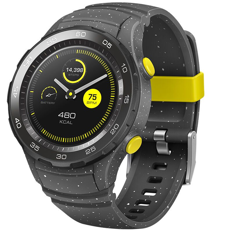 华为(HUAWEI) WATCH 2代智能手表 蓝牙通话NFC支付 GPS定位 心率检测防水运动男士手表 【星空灰】