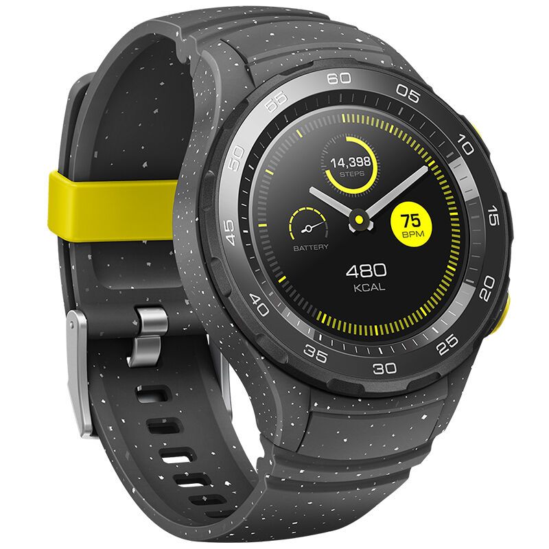 华为(HUAWEI) WATCH 2代智能手表 蓝牙通话NFC支付 GPS定位 心率检测防水运动男士手表 【星空灰】