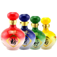 云端美酒清祥龙 梅兰竹菊组合套装 清香型白酒52度500ml*4瓶