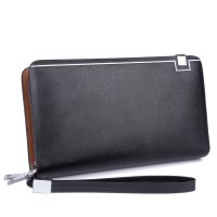 森泰英格手拿包新款商务休闲真皮时尚手包手机包男式手抓包男士牛皮双拉链钱包