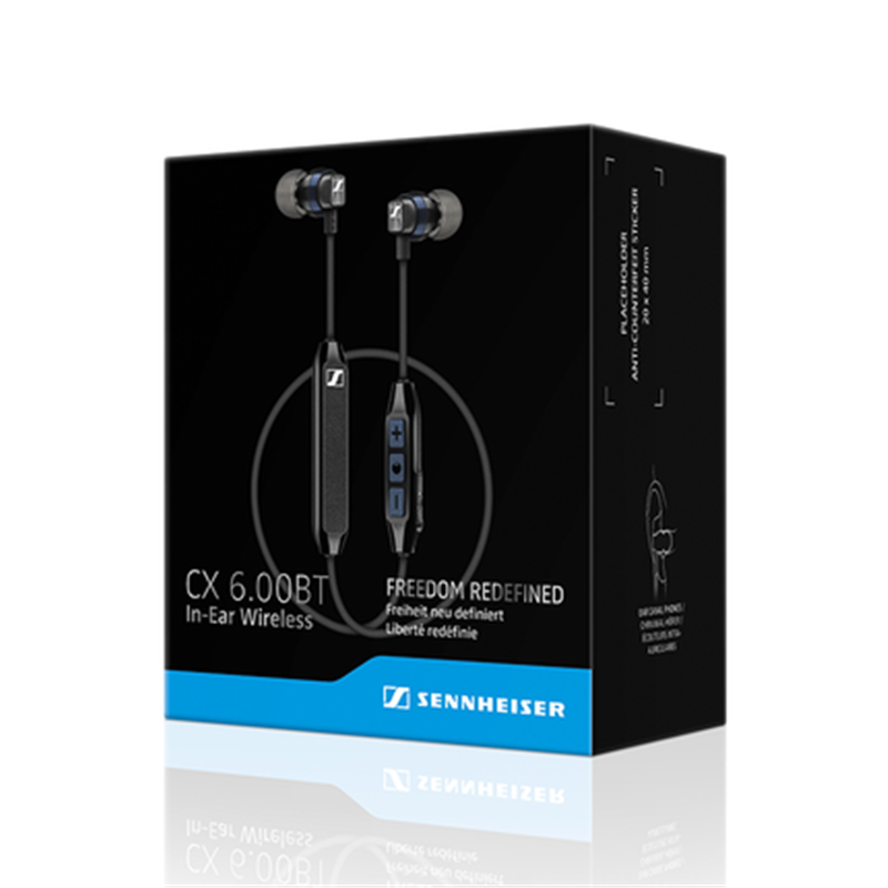 森海塞尔(Sennheiser)CX 6.00BT IN-Ear Wireless入耳式蓝牙耳机挂颈入耳式耳机