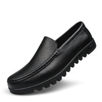 人男皮鞋37码-48码伊坎夏季中老年男鞋爸爸鞋休闲牛皮真皮软底老人