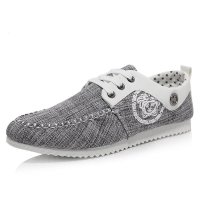 春季帆布鞋男英伦休闲时尚鞋纯色系带透气运动男鞋潮流男鞋