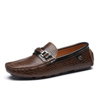 2016春季豆豆鞋男英伦潮鞋鳄鱼纹真皮圆头男鞋休闲鞋子驾车鞋潮男