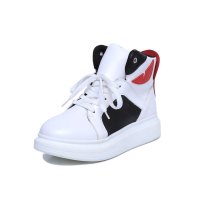 2016春季拼色高帮运动鞋内增高休闲女鞋厚底松糕鞋