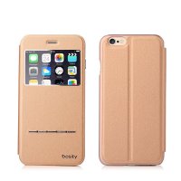 博思拓Bosity新款苹果6手机壳4.7 超薄苹果6手机皮套 PU侧翻视窗手机壳iphone6 手机皮套商务
