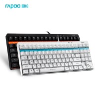 Rapoo / 雷柏V500 机械键盘87键电竞游戏键盘 机械轴(白色黄轴)