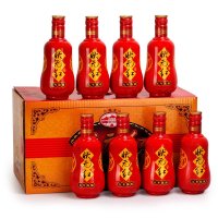 古越龙山绍兴黄酒 婚庆状元红糯米酒半干型 整箱350ml*8瓶