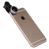 爱酷多(ikodoo) 三合一套装 苹果小米三星iphone通用广角微距鱼眼 手机镜头夹子 自拍神器 银色