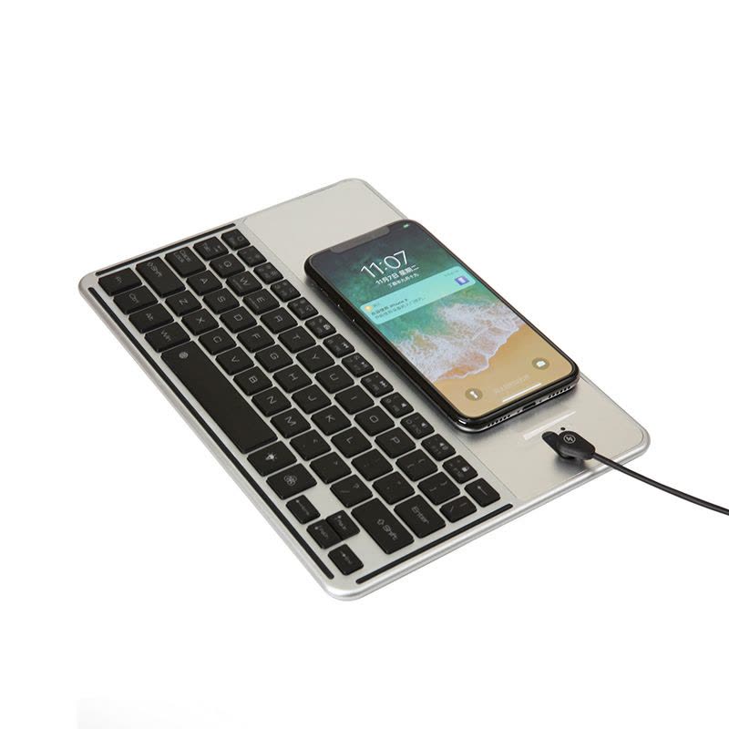 爱酷多2018新iPad蓝牙键盘A1822皮套9.7ipad air2保护套Pro10.5壳带背光无线充电底座图片