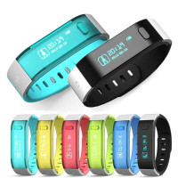 滕海体记忆3代超薄智能蓝牙手环防水苹果iphone运动睡眠记录器 蓝色普通版